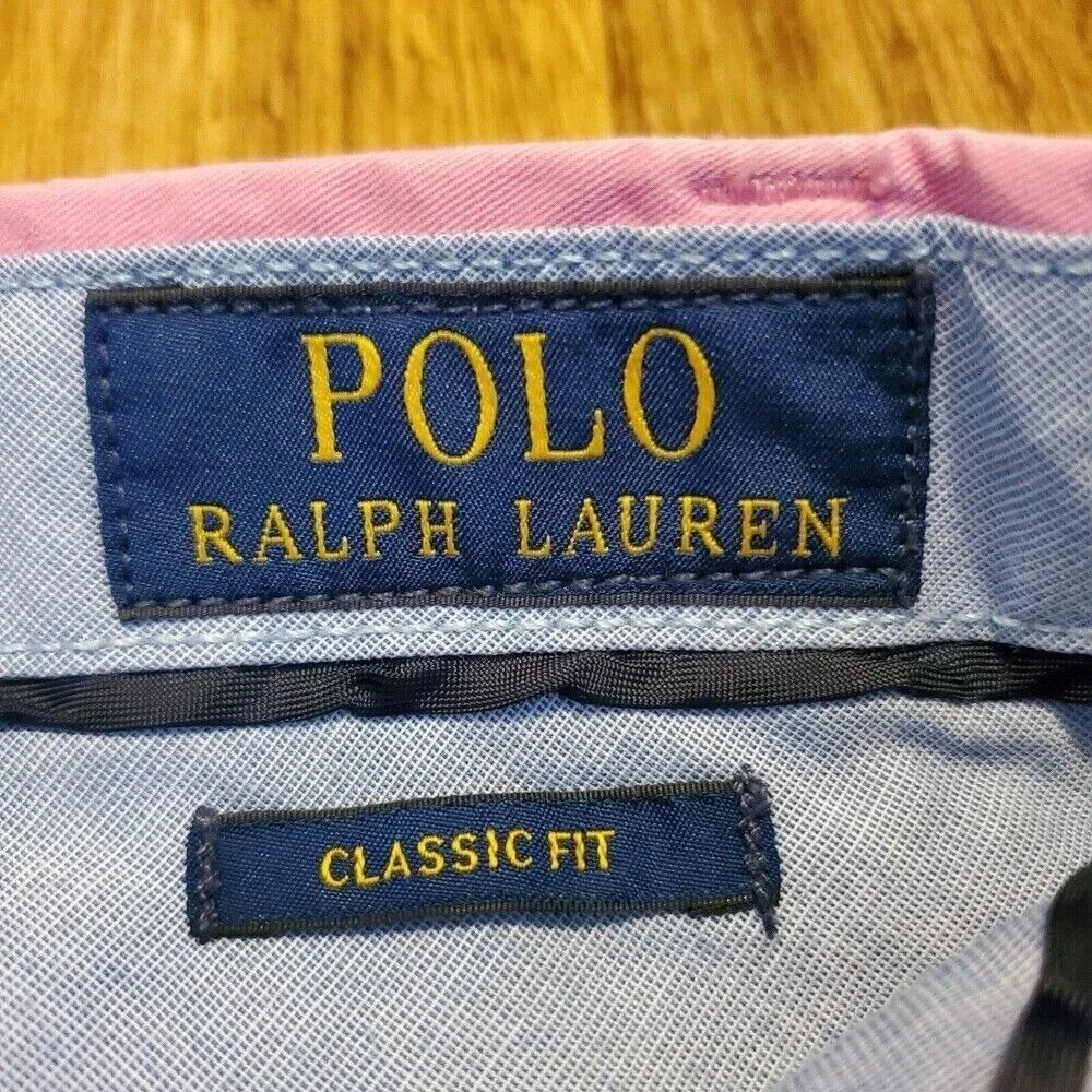 Polo Ralph‎ Lauren Shorts Men 31 Pink Classic Fit Golf Chinos Preppy Pima